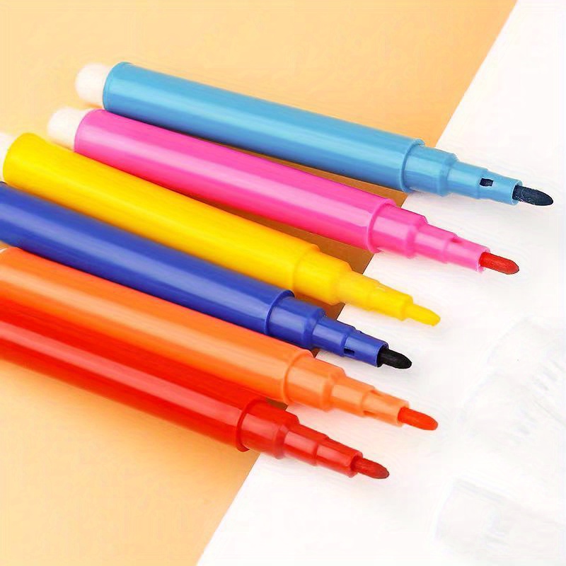 

30/60/120pcs Mini Marker Set, Portable Small Size, 6/12 Colors, Plastic Material, For Drawing, Coloring, & Note-