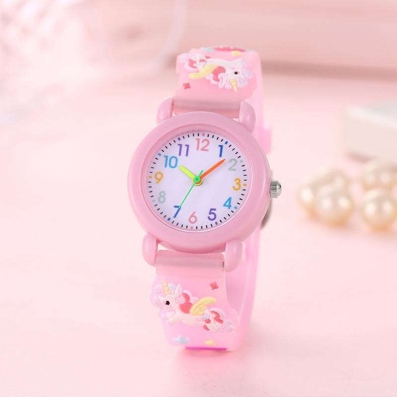 New Cartoon Unicorn Youngsters Watch, Cute Girls' Electronic Quartz Student Wristwatch