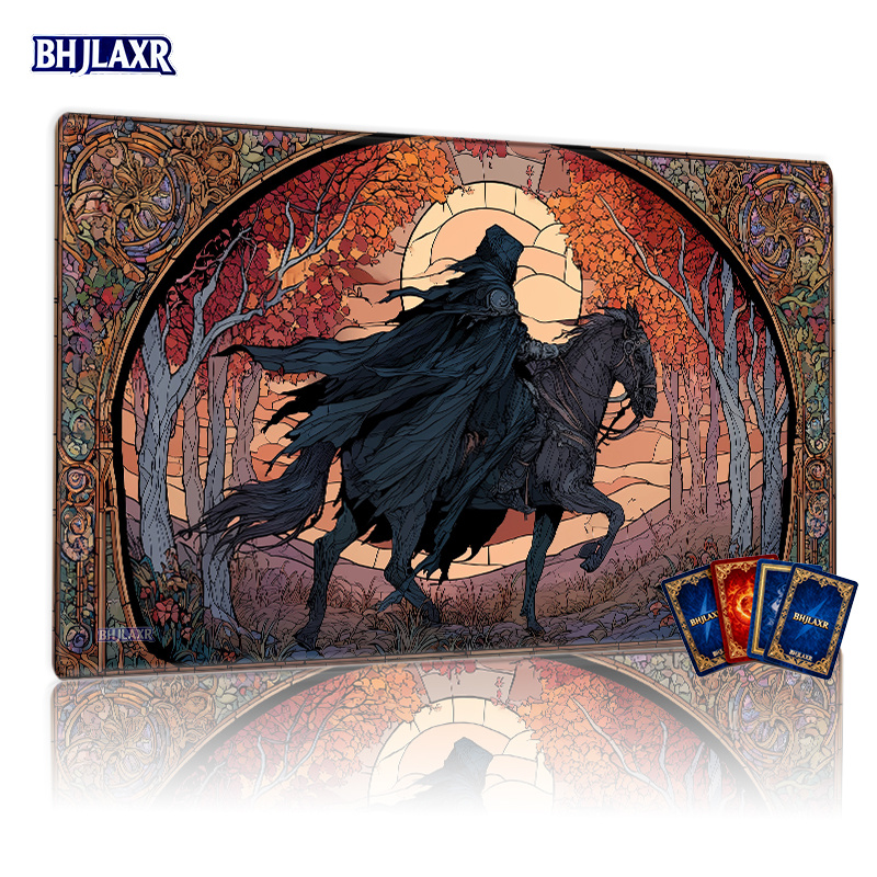 TEMU Tappetino da gioco con cappuccio, tema foresta autunnale in stile , 24X14 pollici, tappetino da tavolo, tappetini per mouse da gaming,