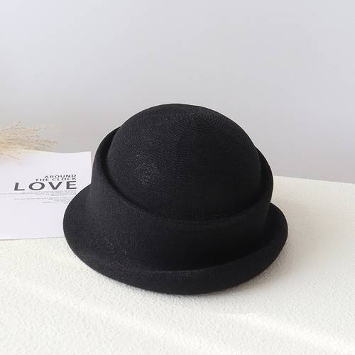 2026 spring summer elegant breathable lightweight paper fisherman hat high top beret with womens bucket hat