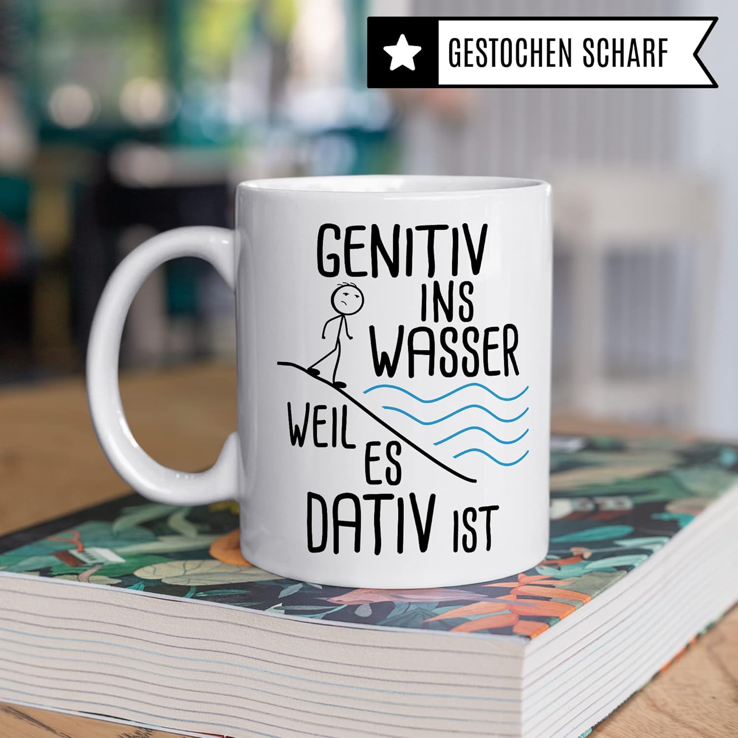 Image of Grammar Mug, In The Water Gift Coffee Cup Gift Idea Teacher Mug With Funny Quote German Grammar Coffee Cup Tea Cup German Studies (white)