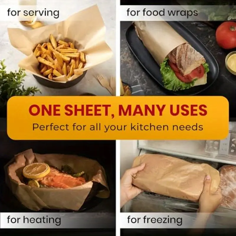 220pcs 12x16 inch parchment paper baking sheets non stick unbleached no curling or burning non toxic convenient packaging for baking pastries and more convenient packaging nonstick surface baking supplies Product details 4