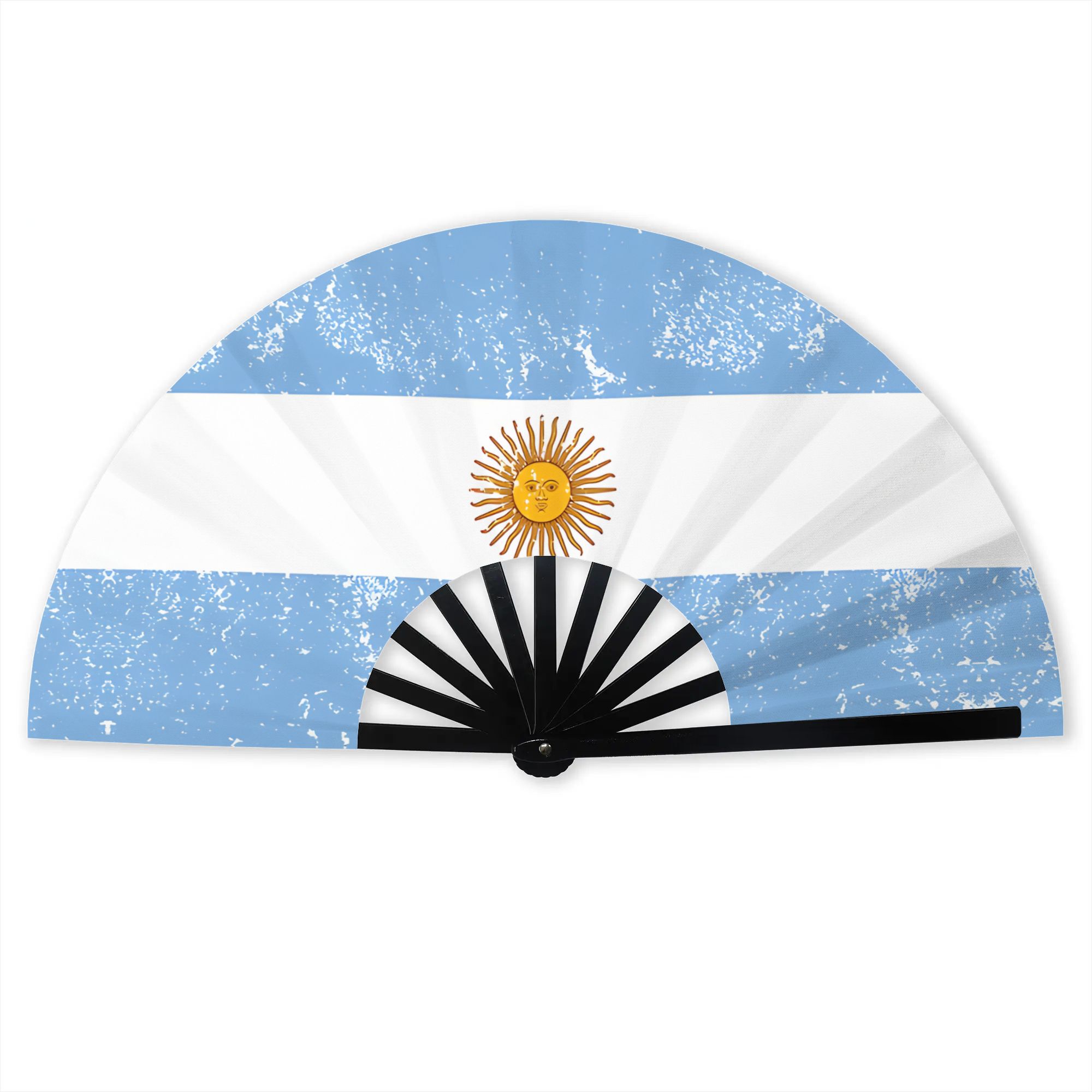 TEMU 2d Print Design Argentina Flag Folding Fans Foldable Fan Easy To Carry, Without Battery