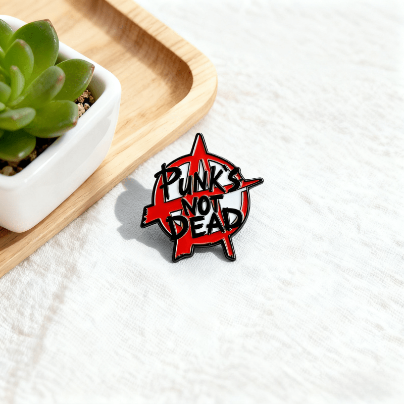 TEMU N'est Pas - Broche en Émail | Broche Style Punk Rock | Broche de Revers Inspirée par la Musique Rétro | Accessoire de Mode Cadeau pour les