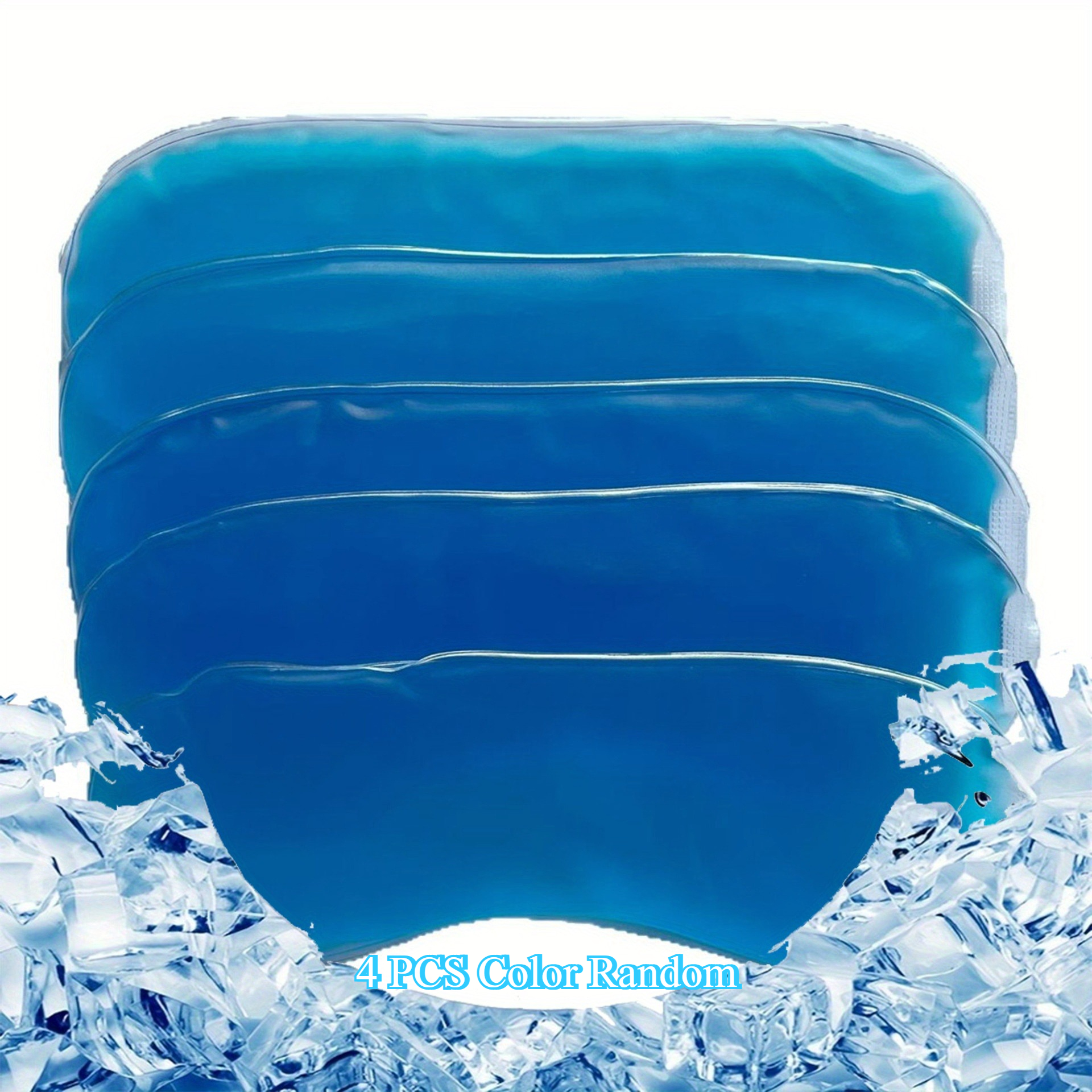 E-shop 4er-Pack Kühlende Gel-Augenmasken - Heiß/Kalt für Schlaf, Dunkle Gelgefüllte Masken mit Klaren - & Unterseiten, Sommer Nickerchen, Reisen, ,
