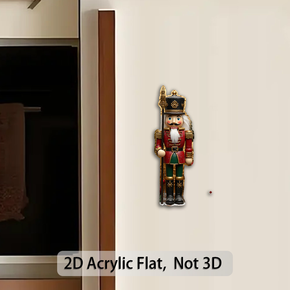 TEMU 1 Imán de nevera de soldado de la Nutcracker - Material acrílico engrosado, fuerte adhesión, diseño de soldado europeo y verde, adecuado para