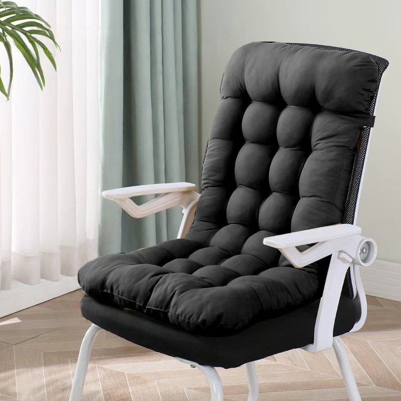 TEMU Coussin de chaise décontracté en fibre de épaissie - Confortable et , lavable, avec sangles à , housse de siège en tissu à soutien intégral.