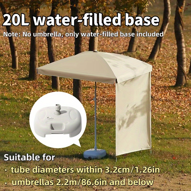 [Heavy Duty Umbrella Base] Outdoor Umbrella Base Outdoor Patio Essential Accessory Heavy Duty Water Fillable Stable Durable Anti Tilt Easy Set Up Universal Fit Weighted Parasol Stand for Daily Patio Poolside Backyard Balcony Garden Outdoor Gathering Use for Homeowners Cafe Ope