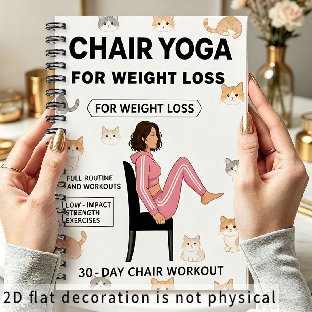 TEMU Fitness Planner 1pc Tai Chi Seated Exercise And Chair Yoga Guide Book, . Includes Tai Chi Seated Exercises, Tai Chi Step Patterns, Chair Yoga