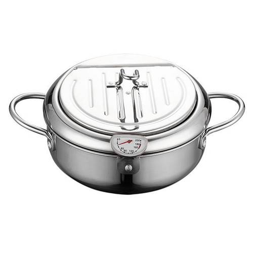 3 4l deep fryer pot 24cm multi purpose japanese pot with thermometer and oil drain for daily cooking