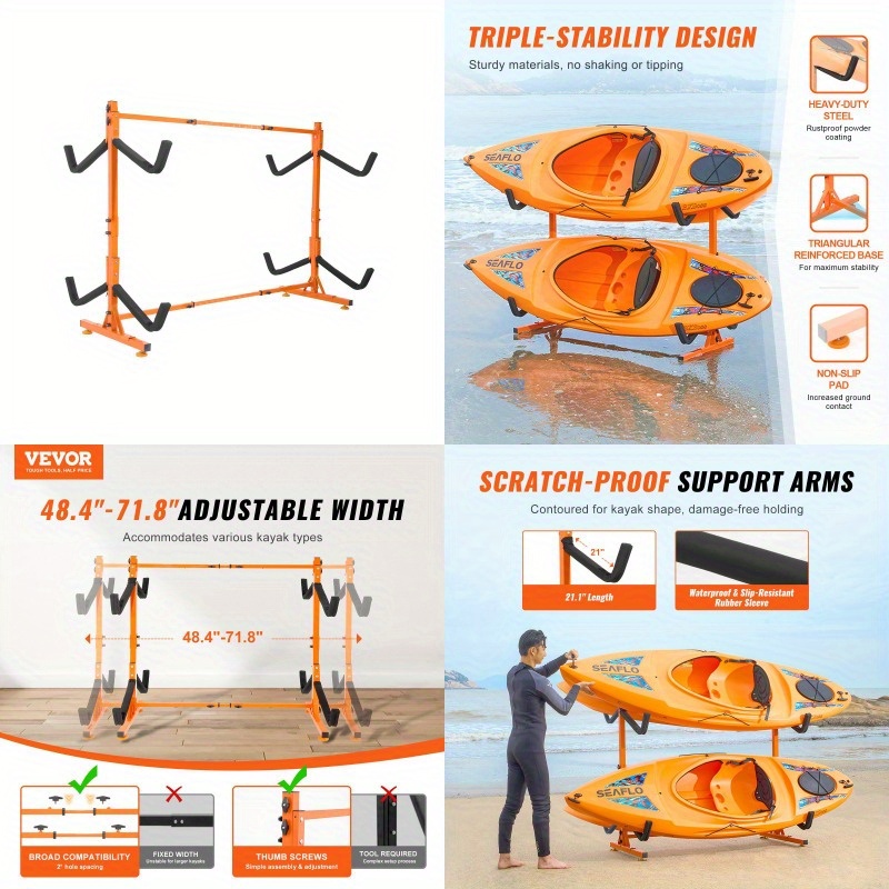 Support De Rangement Autoportant Pour Kayak,Canoë, Bateau