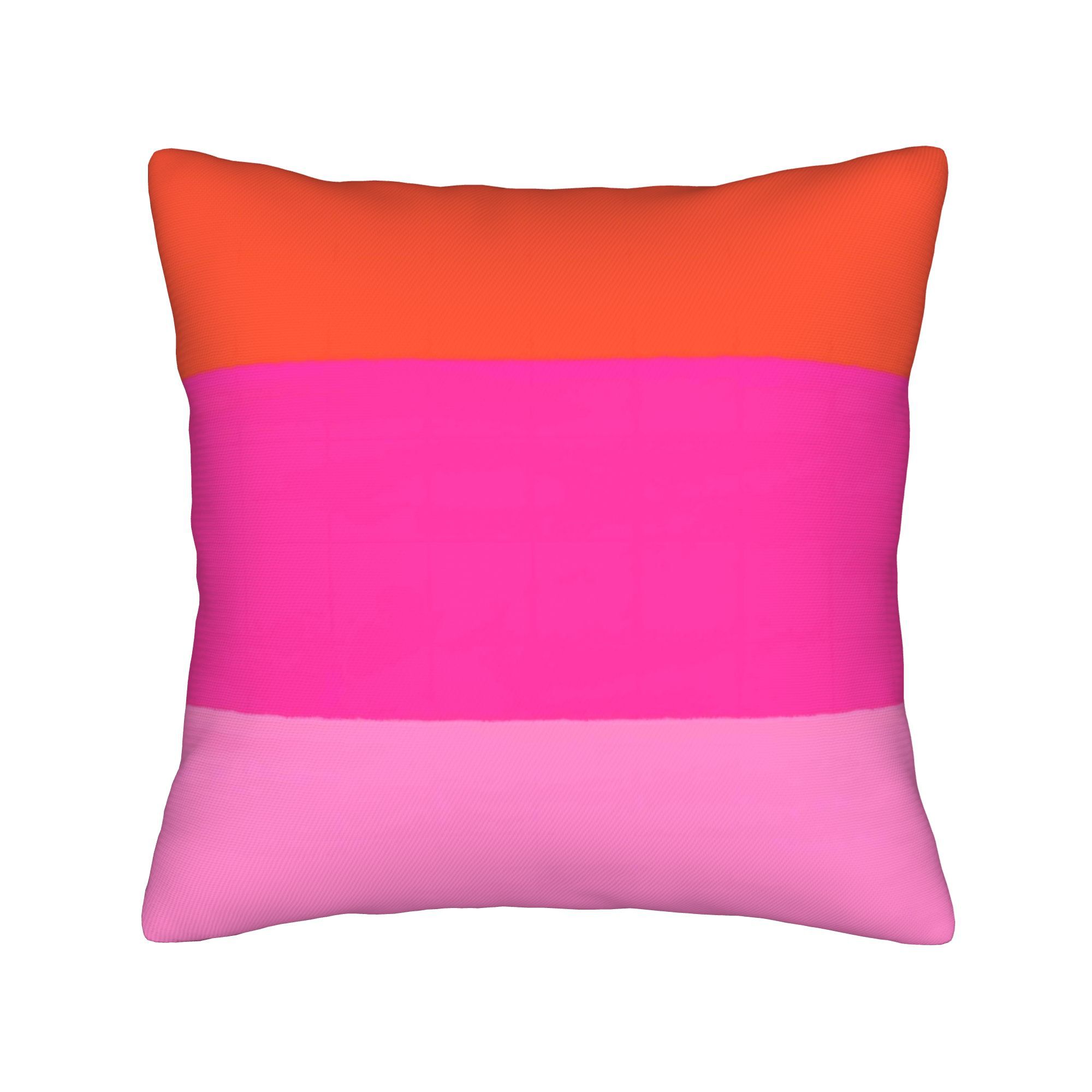 Sunset, Vibrant Pink And Stripes Decor Single Sided Printed Pillowcase Charm To Sofa And Bedroom Spaces