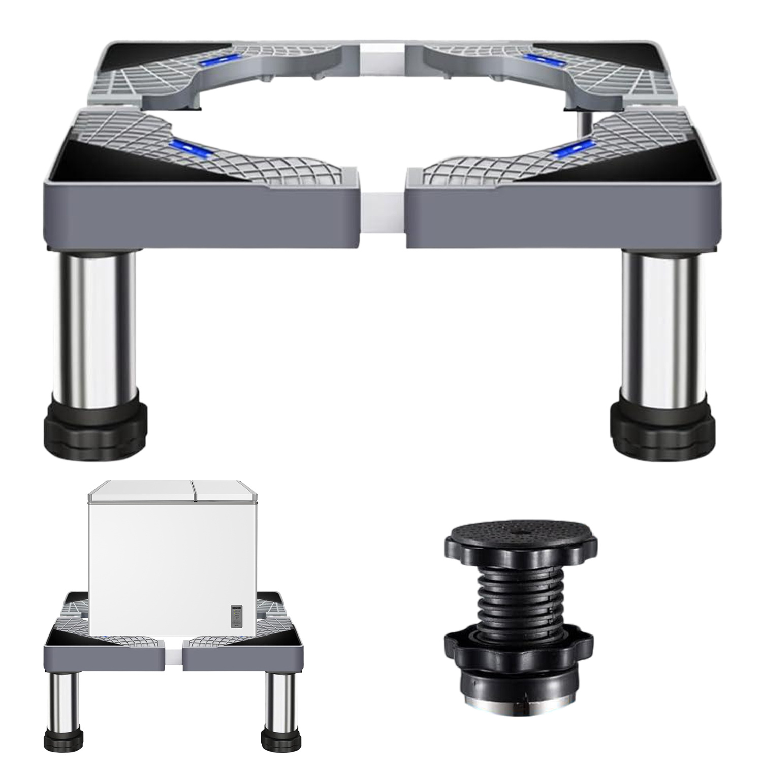 Image of A Anti-vibration Support Base For Washing Machines With That Minimizes Noise, Prevents Slipping, And Protects Against Scratches, Suitable For Most Home Appliances