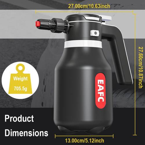 item picture 2000 foam sprayer car wash gun wireless rechargeable foam cannon tool 60 spray range