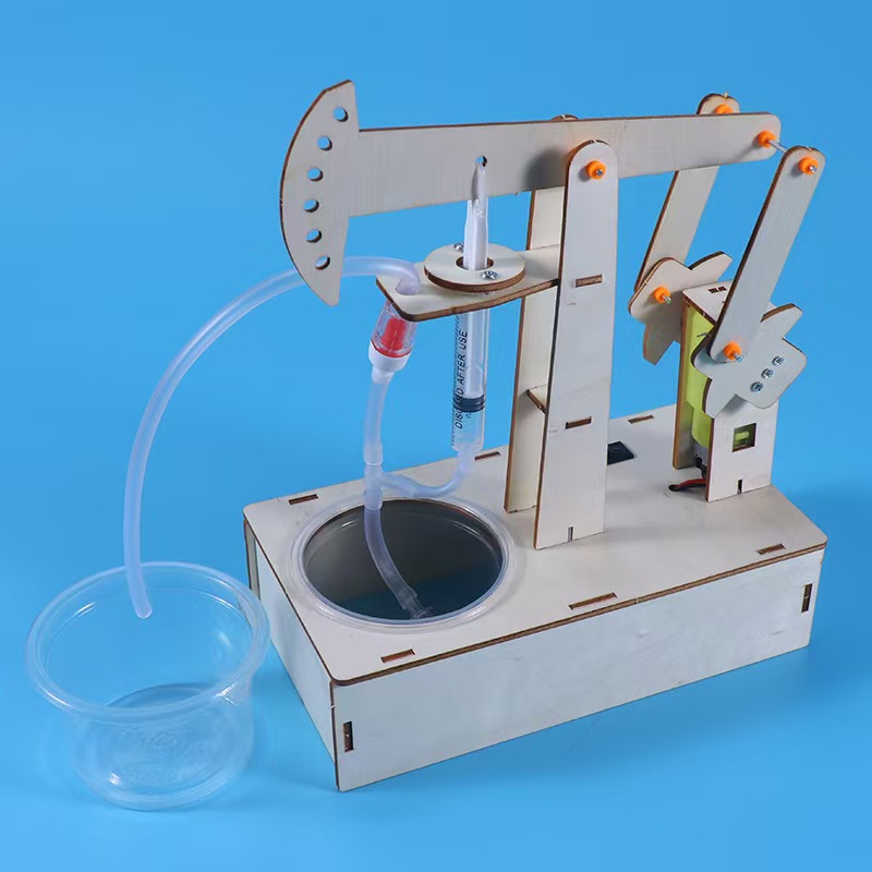 חבילת חומרים להשגת המצאות טכנולוגיות stem, מכונת קיפול diy, מכונת משאבת שדה נפט, פאזל ניסוי מדעי, עבודת יד, מדע מעשי,למידת גבעול,פאזל יצירתי,רכיבים באיכות גבוהה,ערכת מדע,חובבים,תלמידים פרטי מוצר 2