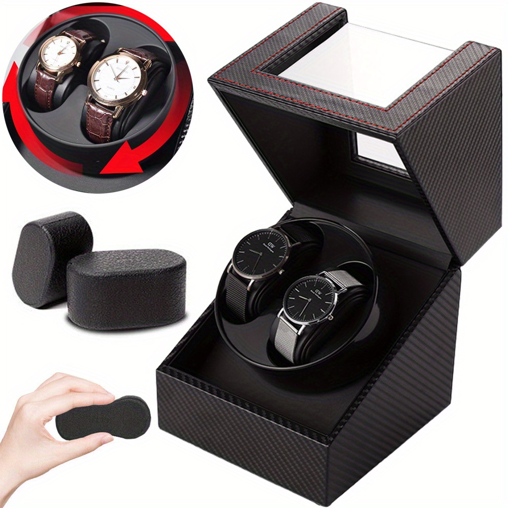 Watch Winder 2 Watch Winders Box For Automatic Watches Watch Winder Faux Leather Case
