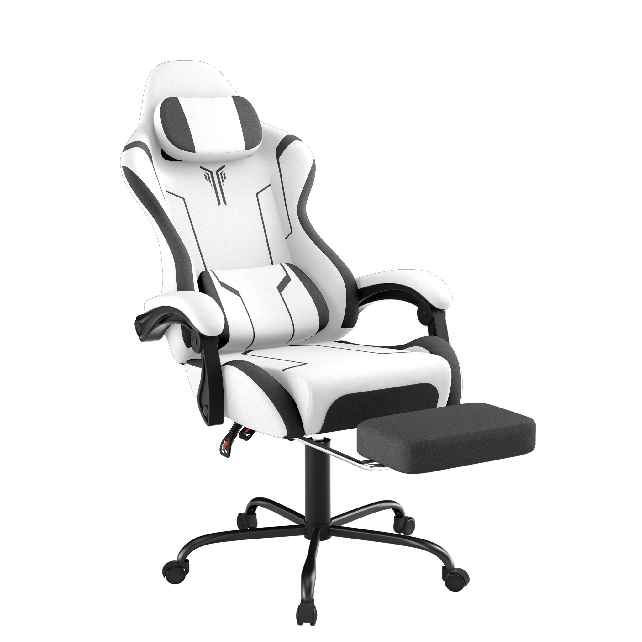 Igralni stol 150 kg pisarniški stol za mizo z ledveno blazino in naslonom za glavo, ergonomski igralni stol z nastavljivo višino, pet barv