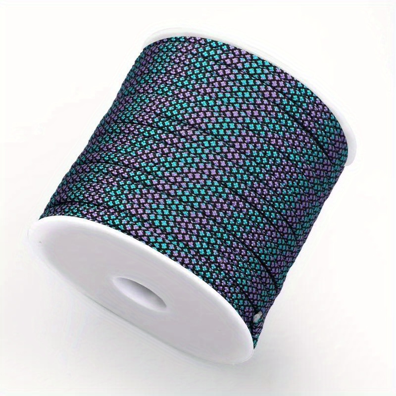 TEMU Corde tressée 4 mm de diamètre 50 M, corde à 7 , corde multifonctionnelle, corde d'extérieur, cordon de suspension, corde de bracelet fixe pour
