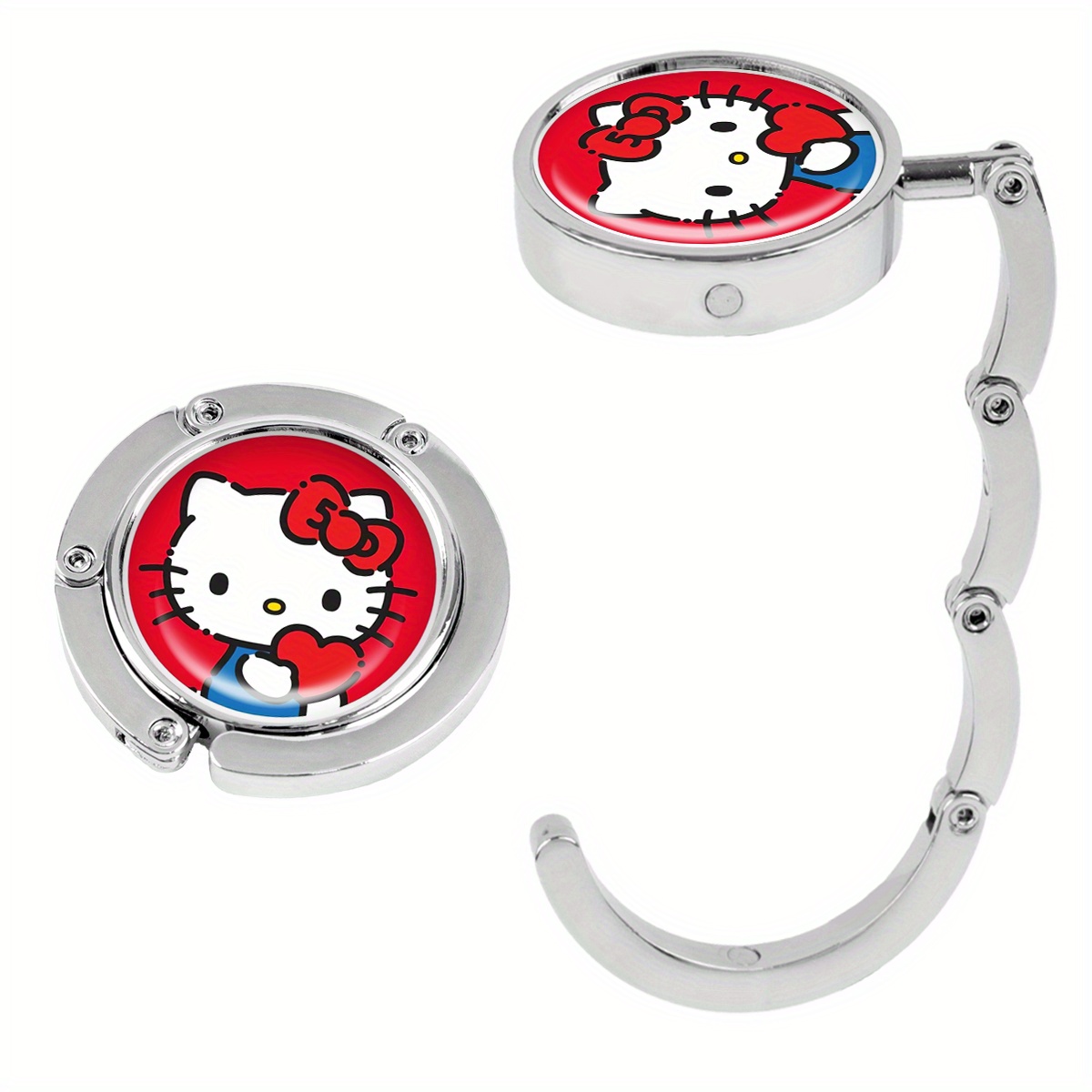 Compact Round Folding Portable Table Hook Coffee Shop Bag Hanger For Women' Desk Side Handbag Purse Hange