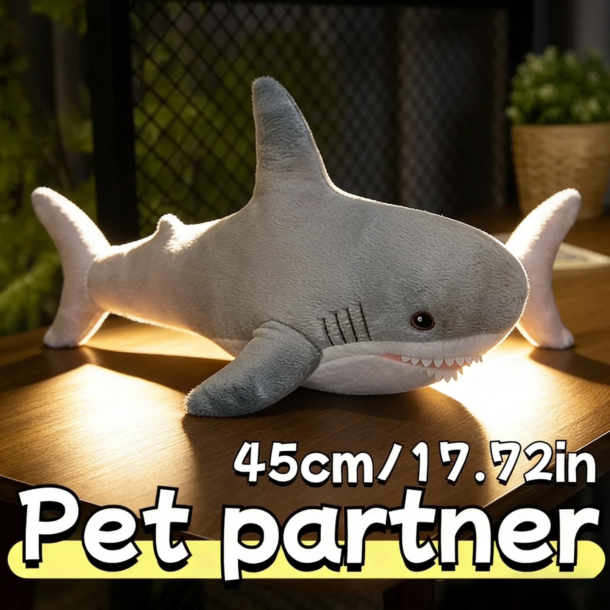 Image of 1pc Shark Pet Plush Toy, Tie-dye And Dog Plush Toy, Multiple Colors , Washable Cat And Dog Companion Toy, Shark Toy, Soft Plush Toy, Dog Companion Toy
