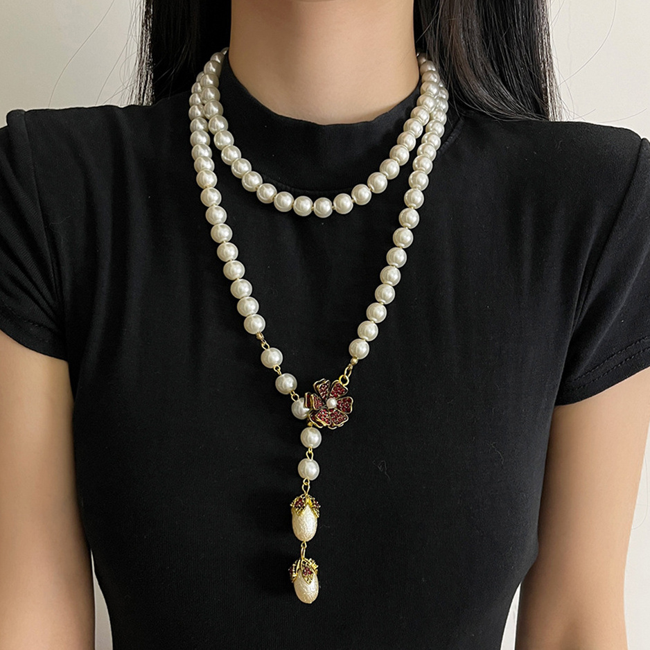

1pc Of Women's Necklace, Long And , , And -end Necklace, For