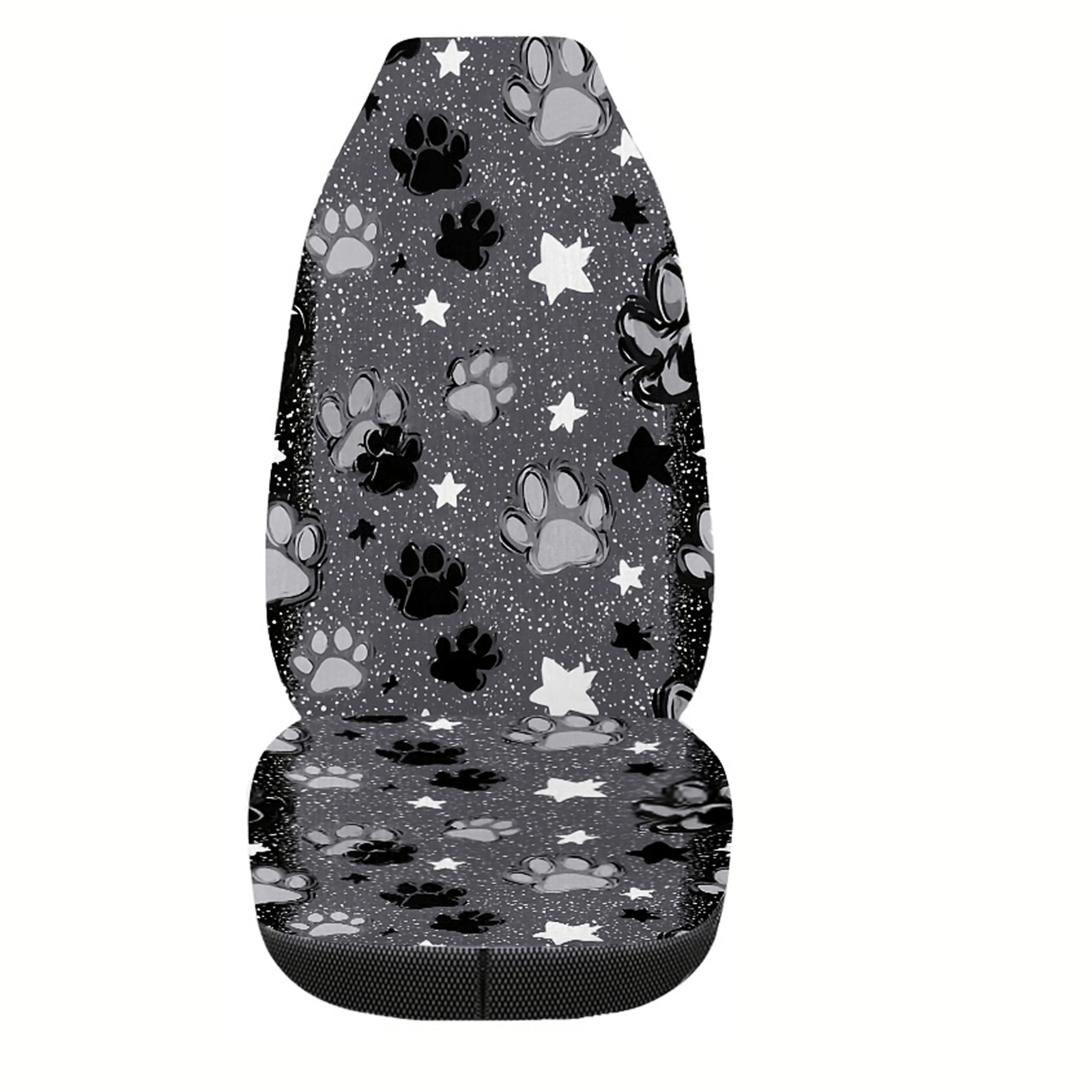TEMU Cute Paw Print And Star Pattern Car Seat Covers, Universal Fit Front Seat Covers, Single Front Seat Protector, Single Seat, Decorative Car