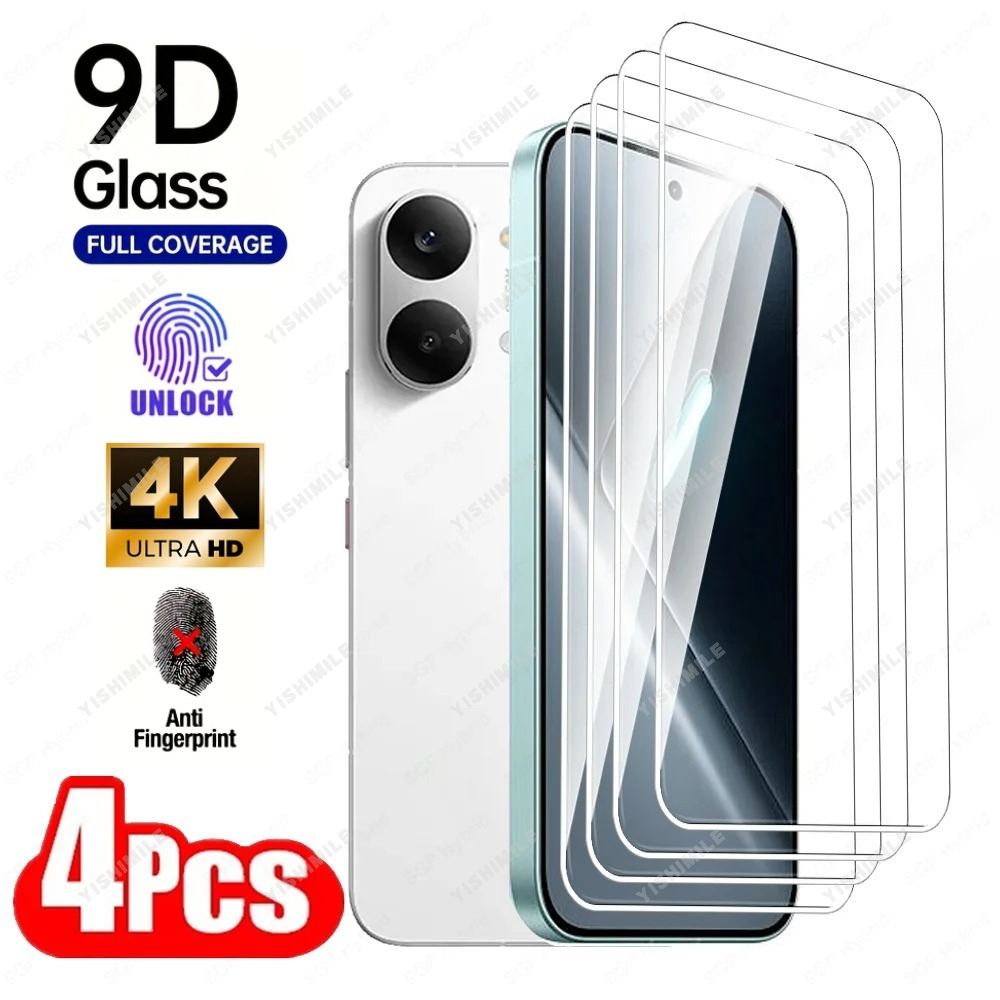 TEMU 4pcs Full Cover Tempered Glass Screen Protector, Suitable For Xiaomi Poco X8 Pro X8 Pro Max, Glossy End, , Anti-scratch, Anti-fingerprint,