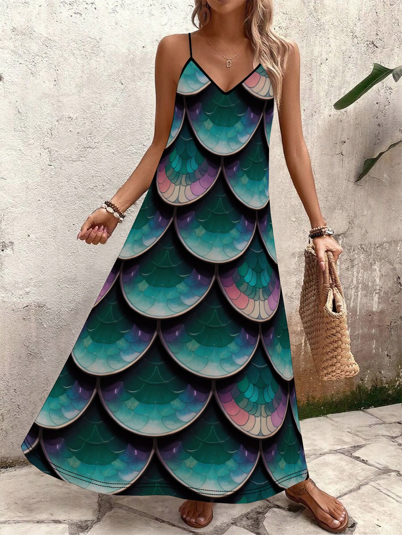 mermaid scale dress sold on Temu United States