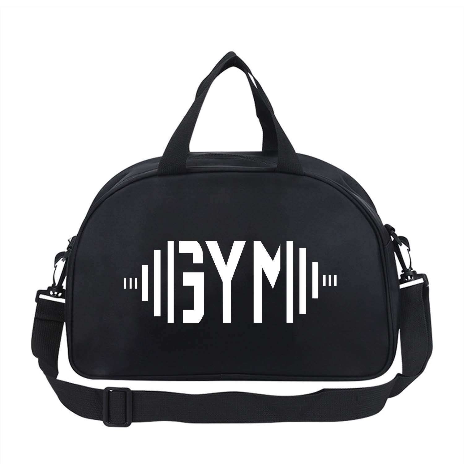 TEMU 1pc "gym" Printed Gym Bag, New Nylon Dance Bag, Multifunctional Handbag, Fashionable Luggage Bag, Casual Travel Bag, Sports Gym Bag, Yoga Bag