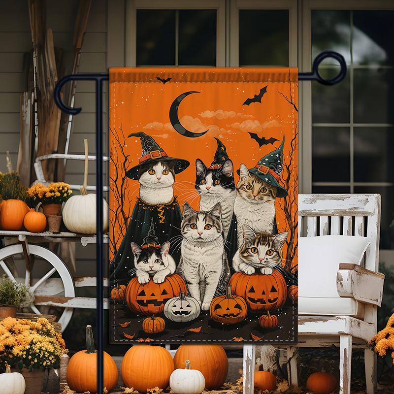 TEMU 1pc Double-sided Garden Decor Moon Garden Flag Whimsical Turkish For Home And Themed Decor