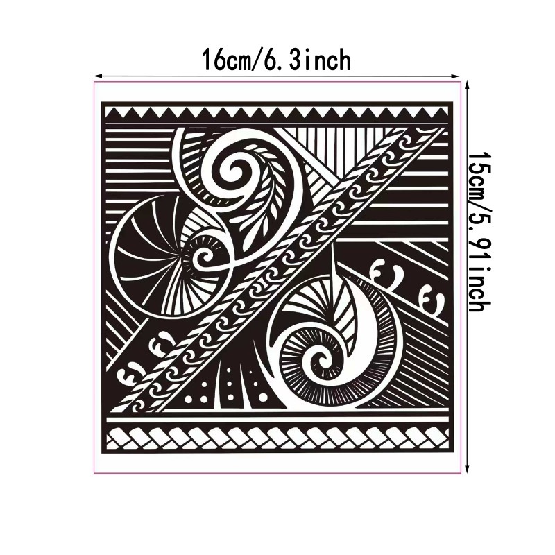 Tribal Wristband Temporary Tattoo Sticker, Maori Spiral Design