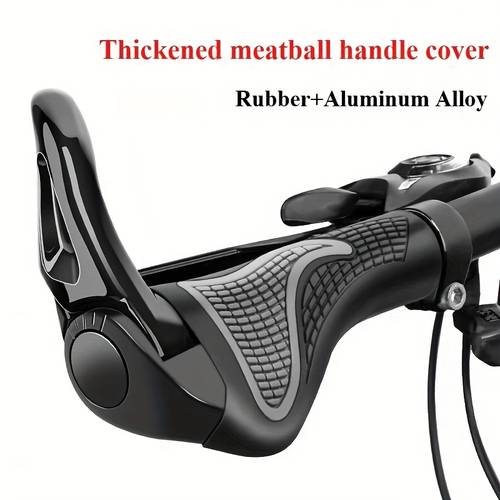 1 pair mountain bike handlebar grips lightweight aluminum alloy ends anti slip shock absorbing essential mountain biking trail riding and daily commuting