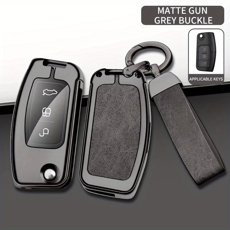 Suitable For Ford Focus 2 3 Ka Kuga Galaxy Alloy Leather Manual Transmission Car Key Shell Accessories