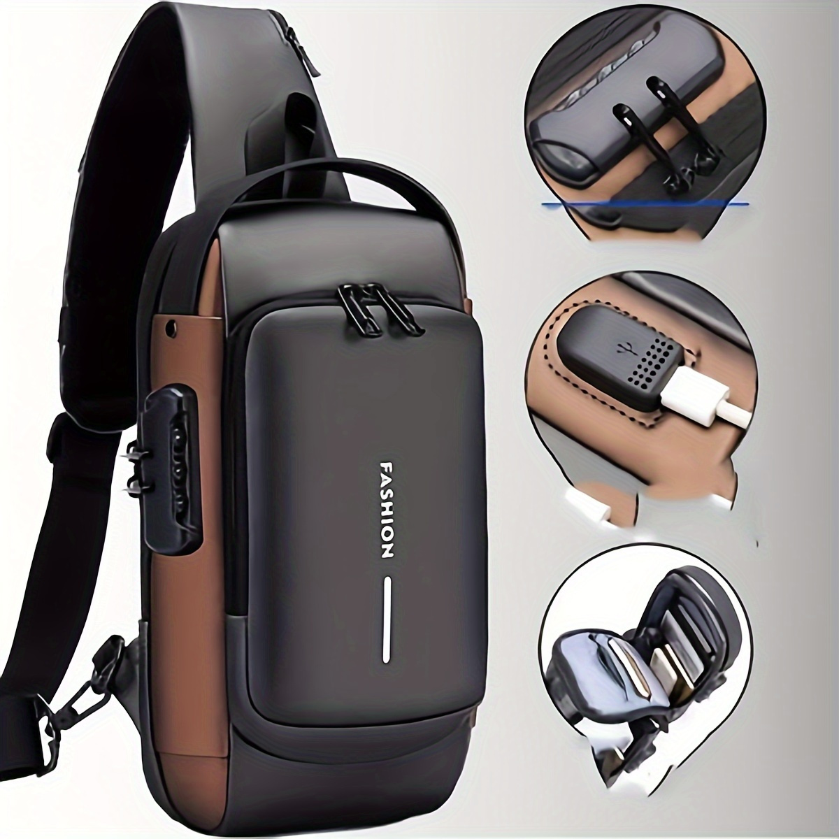 Sac antivol avec cadenas à combinaison