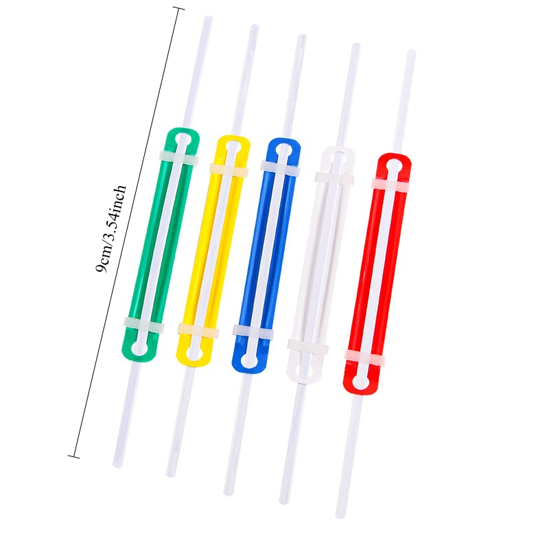 TEMU 100pcs Multicolor Plastic Paper Fasteners Portable Loose Leaf Binding Strips Firm Clamping Design Reusable Document Binding Strips For Office
