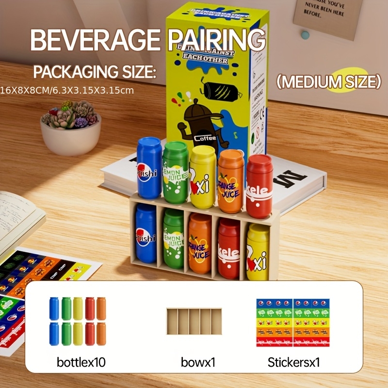 The Beverage Bottle Matching Game, Memory Matching Board Game Set, Educational Interactive Toys Social Interaction And Thinking, Family Gathering Parent-child Educational Game, Fun Birthday Gift