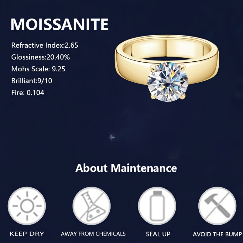 Men's 2 Carat Moissanite Vintage Classic Wedding Ring