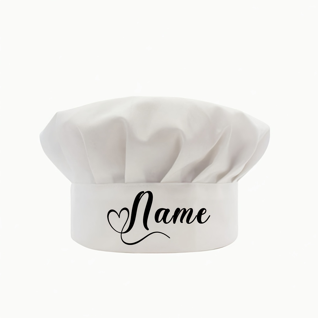 TEMU Customizable Names Or Text, Custom Chef Hats - Adjustable Short-brimmed Hats For Men And Women, Washable And Reusable, Made Of Nylon, Available