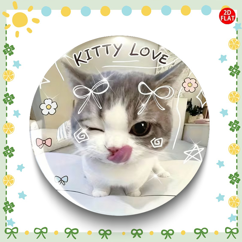 TEMU 2d Flat, (2d Flat) Classic Fashion Badge For Cats, With Jeans, Clothes, Backpacks, And Hats, Suitable For Collecting Small Accessories, Ideal