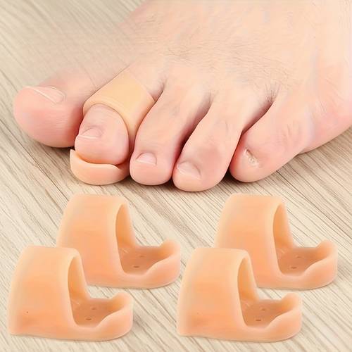 5 soft silicone toe dividers and toe pads ergonomic hammer toe suitable for toe bone protector reusable and comfortable care pad unisex toe support washable