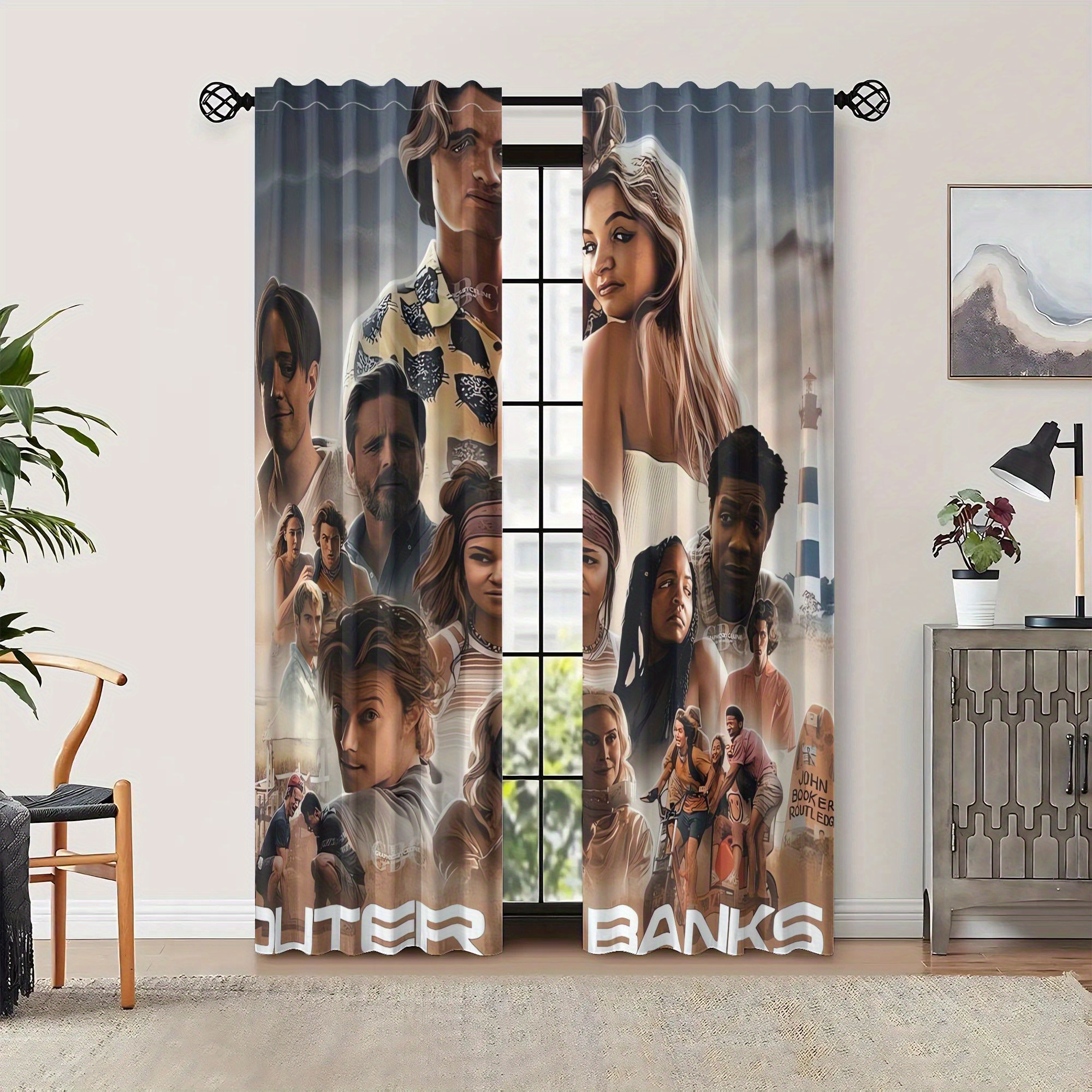 TEMU Outer Banks Elegant Window Curtains For Living Room And Bedroom Stylish And Design To Enhance Decor With A Cozy And Sophisticated Touch