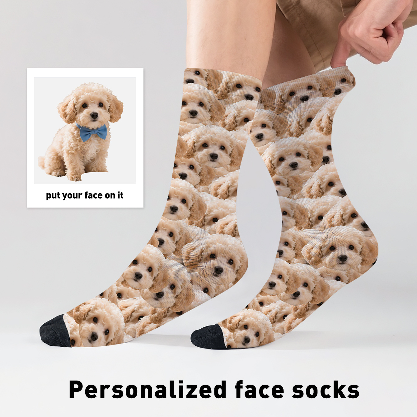 TEMU 1 Pair Custom Face Socks, Custom Photo Sock, Custom Printed Socks, Personalized Socks, Custom Picture Socks, Put Any Face On The Socks,
