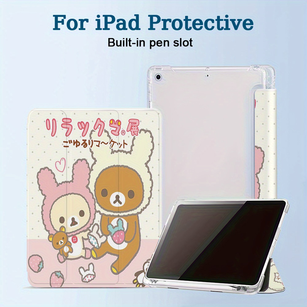 hülle für ipad kompatibel mit ipad air 6/air 5/air 4 & ipad 10 (10,9 zoll) -   niedliches anime-design faltbare hülle, verstellbarer ständer, auto wake/sleep, leichte tpu-hülle mit deckel für reisen - ideal für hülle für ipad kompatibel mit ipad air 6/air 5/air 4 & ipad 10 (10,9 zoll)