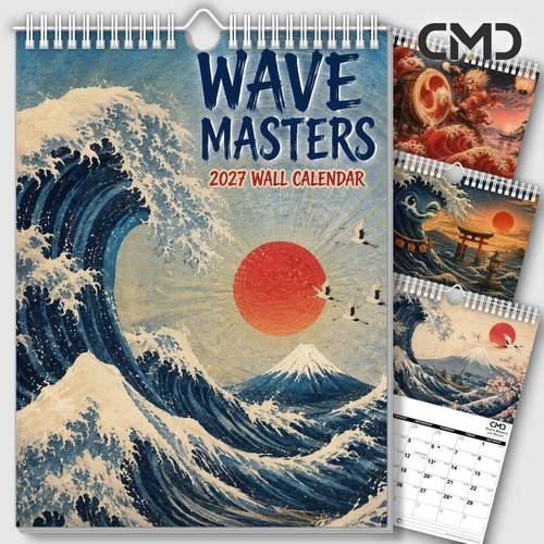 cmd 2027annual wall calendar 12 months calendar e theme 2027 wall calendar double thread binding monthly wall mounted schedule for home office use