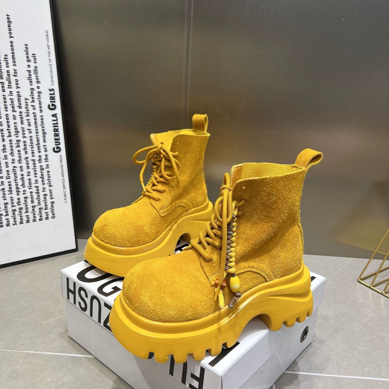 Women's Thick-soled Boots, Retro Style, Suitable For Daily , Travel, Walking And Shopping, Women Shoes