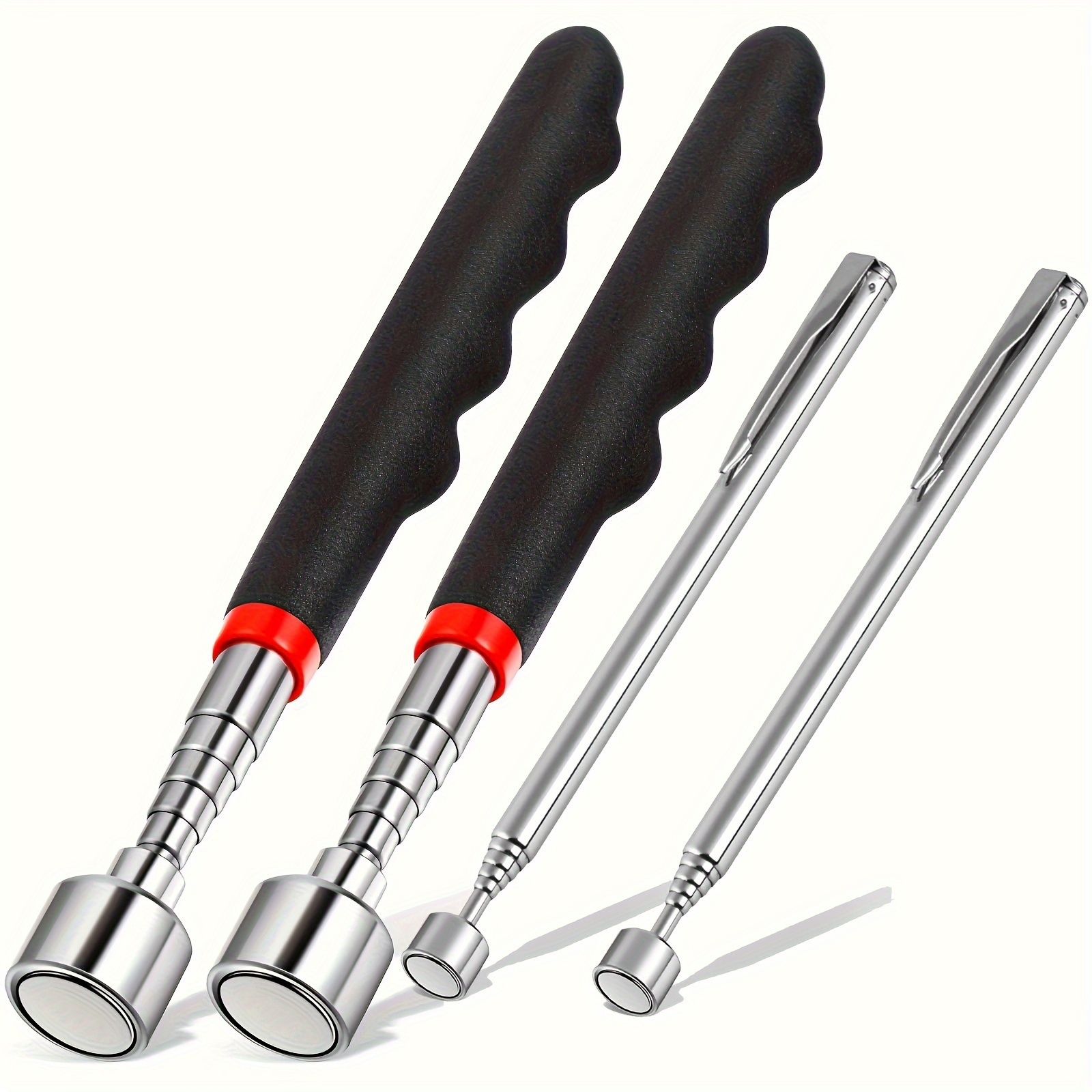 

3-in-1 Stainless Steel Telescopic Magnetic Grabber Tool, Non-electric, Iron Material, Ideal For Automotive & Construction, Hard-to-reach Areas, No Battery Required