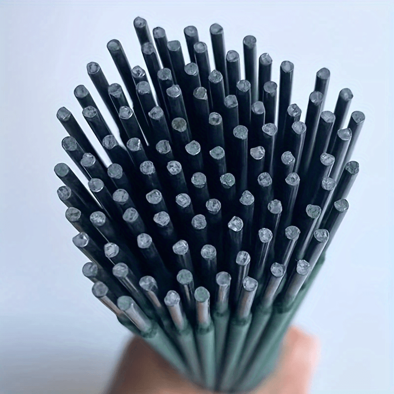 Žalios anglies plieno suvirinimo elektrodai, 21/41/51/101 vnt./rinkinys (20/40/50/100 vnt.+1 dėžė), 1,98 cm skersmens, 29,97 cm ilgio, atsparūs dilimui, nereikalauja surinkimo, rekomenduojama litavimui; Plonų geležies lakštų, cinkuotų kvadratinių vamzdžių, apvalių vamzdžių suvirinimas