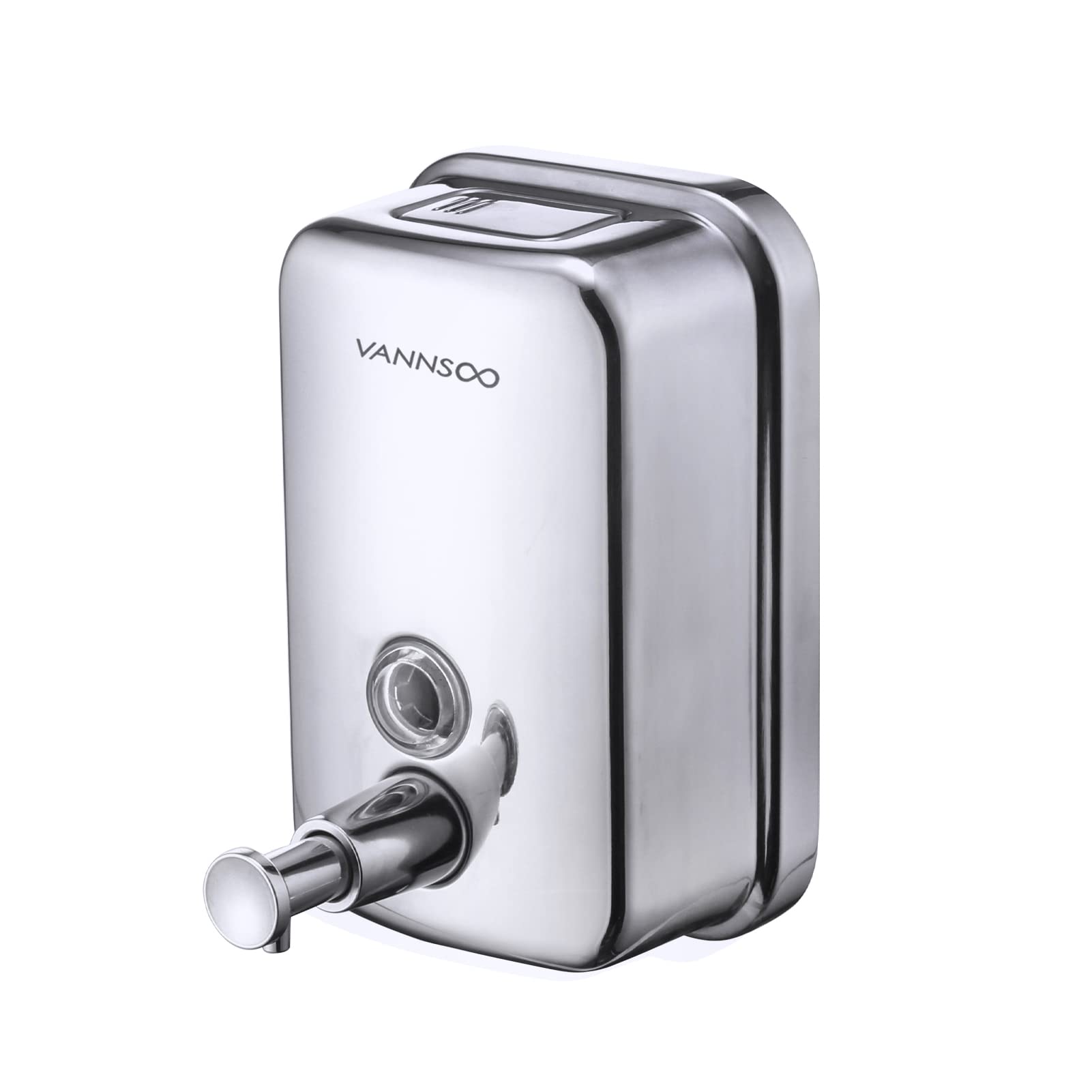TEMU Dispenser di da parete in acciaio inossidabile, pompa manuale per liquidi da 17 fl.oz/500 ml, antiruggine e a di perdite, per cucina e bagno