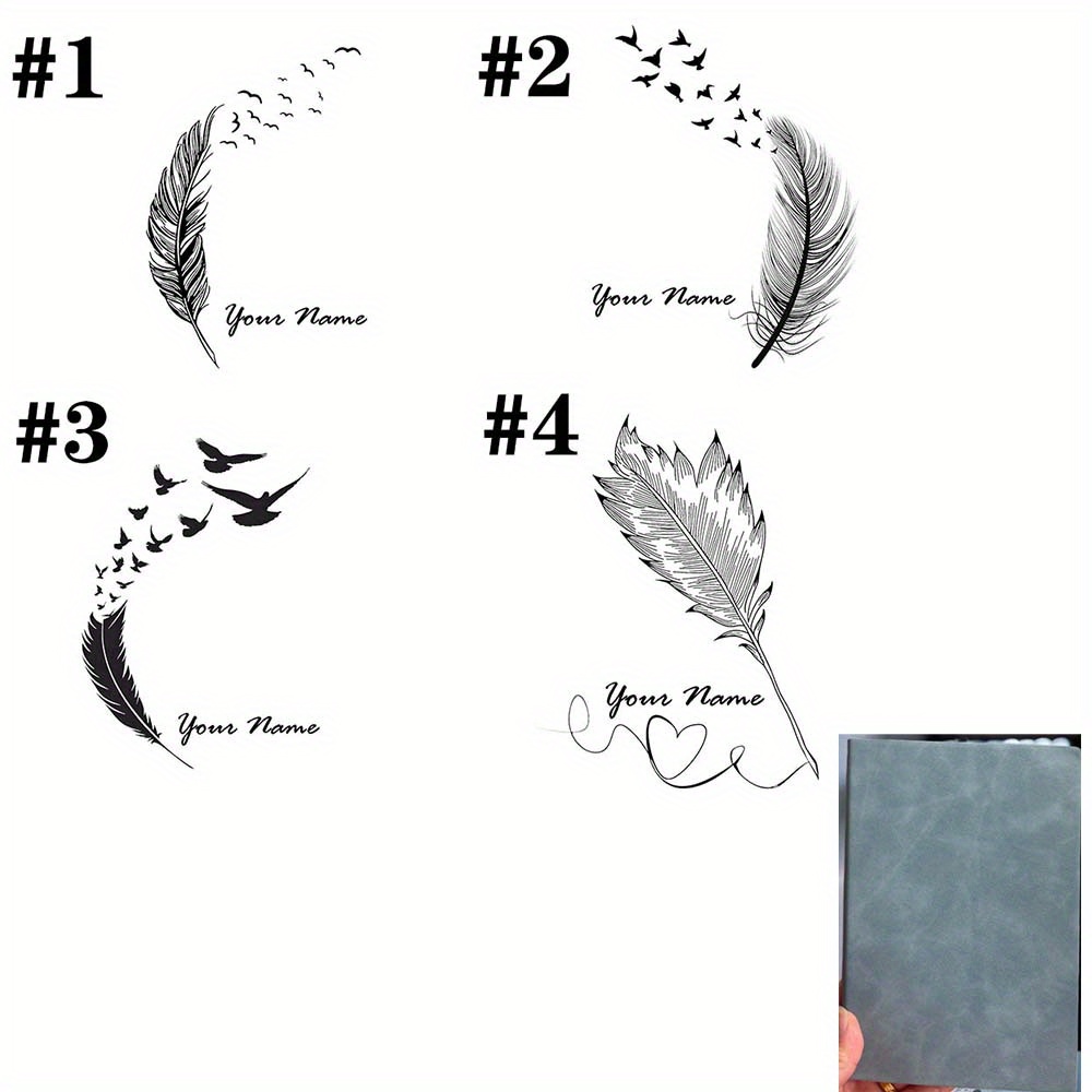 TEMU Leather Notebooks - Diary Name Customization - Customized Notebooks - Personalized Diaries - Valentine's Day - Father's Day - Back-to- -