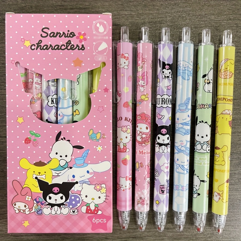 12pcs   family anime neutral pen cute     melody     drying black neutral pen cartoon   supplies student stationery gifts